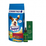 CHAPPI 13,5 kg &ndash; kuiv koeratoit veiseliha, linnuliha ja k&ouml;&ouml;giviljadega + LAB-V Omega 3 ja 6 rasvhapped koerte ja kasside &uuml;ldise tervise, karvkatte ja naha seisundi parandamiseks 50 ml