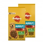 PEDIGREE&reg; Adult 2x12 kg veiselihaga &ndash; t&auml;isv&auml;&auml;rtuslik kuivtoit t&auml;iskasvanud suure ja keskmise suurusega koertele