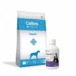 Calibra Veterinary Diets Dog Hepatic 12 kg + Lab-v Hepasil Dog & Cat preparaat koerte ja kasside maksa funktsiooni parandamiseks 250 ml