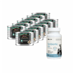 PRO PLAN Veterinary Diets Canine LT seedetrakti toit koertele Mousse 12x195g + LAB-V Synbiotic Vet - seedetrakti tervis ja soole mikrofloora koertele ja kassidele 45 kapslit