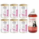 4Vets koerte diabeet 6x400g + LAB V l&otilde;he&otilde;li koertele ja kassidele 500ml