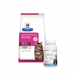 HILL'S PD Prescription Diet Feline Gastrointestinal Biome 3 kg + LAB-V Synbiotic Vet &ndash; seedimise tervis ja soole mikrofloora koertele ja kassidele 45 kapslit