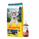 JOSERA k&otilde;rge valgusisaldusega t&auml;iskasvanud merekaladele 12,5 kg + LAB V l&otilde;he&otilde;li koertele ja kassidele 1000 ml