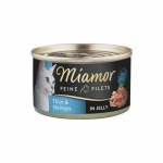 Miamor Feine Filets in jelly - m&auml;rgtoit kassidele tuunikala ja krevettidega 100g purk