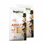 TROPIDOG Premium t&auml;iskasvanud keskmise ja suure t&otilde;ugu koertele, riisiga, 2x12 kg