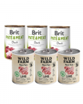Wild Farm Pate Lamb 3x400g gluteenivaba lambaliha koeratoit + BRIT PATE & MEAT DUCK 3x400g