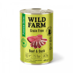 WILD FARM Premium Grain Free Beef and Duck 400g - teraviljavaba kassitoit
