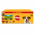 PEDIGREE&reg; Adult m&auml;rgtoit t&auml;iskasvanud koertele, maitsete valik kastmes, 80 x 100 g