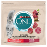 PURINA ONE Bifensis Sterilcat T&auml;iskasvanud kasside toit, rikas veiseliha 1,1 kg