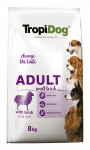 TROPIDOG Premium Adult Small Breeds lambaliha ja riisiga 8kg
