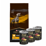 PURINA Veterinary PVD JM Joint Mobility 12 kg + Wild Farm Monoprotein Wild Boar 3x400 g h&uuml;poallergeeniline koeratoit