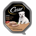 CESAR Junior 150 g &ndash; t&auml;isv&auml;&auml;rtuslik m&auml;rgtoit kutsikatele, kalkuni ja veiselihaga, pastana
