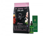 FITMIN DOG For Life Puppy 12 kg + LAB-V Omega 3 ja 6 rasvhapped koerte ja kasside &uuml;ldise tervise, karvkatte ja naha seisundi parandamiseks 100 ml