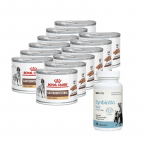 ROYAL CANIN Gastro Intestinal High Fibre 12x200g purk + LAB-V Synbiotic Vet &ndash; seedimise tervis ja soole mikrofloorad koertele ja kassidele 45 kapslit