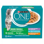Purina One Indoor Formula T&auml;iskasvanud kasside toit 12 x 85 g