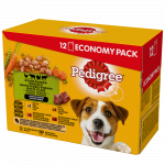 PEDIGREE Adult kotike 12x100g - m&auml;rja koeratoit kastmes (kana, veiseliha, kalkun, lambaliha)