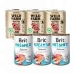 BRIT PATE & MEAT L&Otilde;HE 3x800g + WILD FARM Pate Lamb 3x800g