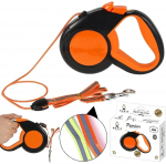 NUXIE&reg; automaatne koerarihm helkurn&ouml;&ouml;r 8m 50kg oranž