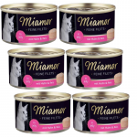 Miamor Feine Filets - m&auml;rja kassitoit kanafilee riisiga 6x100g purk