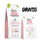 BRIT CARE Sustainable Sensitive Insect & Fish 12kg + Hair & Skin Insect & Fish 3kg GRATIS!