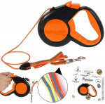 NUXIE&reg; automaatne koerarihm helkurn&ouml;&ouml;r 3m 15kg oranž