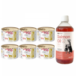 4Vets kassidele Uriiniteede toetamine 6x185g + LAB V L&otilde;he&otilde;li koertele ja kassidele 500ml