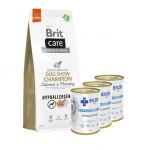 BRIT CARE koerte h&uuml;poallergeeniline koerten&auml;ituse t&scaron;empion l&otilde;he ja heeringas 12 kg + ENZO VET h&uuml;poallergeeniline dieet kalkuniga koertele 3x400 g