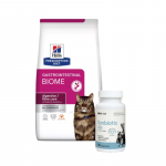 HILL'S PD Prescription Diet Feline Gastrointestinal Biome 1,5 kg + LAB-V Synbiotic Vet &ndash; seedetrakti tervis ja soole mikrofloorad koertele ja kassidele, 45 kapslit