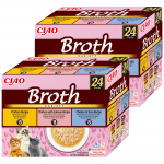 INABA Ciao Broth - lisatoit kassidele kana, l&otilde;he ja tuunikalaga maitsestatud puljong 24x40g