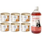 4Vets kasside kaalulangus 6x185g + LAB V l&otilde;he&otilde;li koertele ja kassidele 500ml