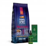 PRIMAL SPIRIT 60% Wilderness 12 kg + LAB-V Omega 3 ja 6 rasvhapped koerte ja kasside &uuml;ldise tervise, karvkatte ja naha seisundi parandamiseks 100 ml