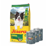 JOSERA SensiPlus 12,5 kg + WILD FARM Superfood Duck (part, kinoa, porgand ja maitsetaimed) 3x800 g teraviljavaba koeratoit