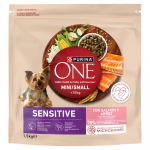 Purina One Sensitive Mini/Small Koeratoit l&otilde;he ja riisiga 1,5 kg