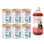 4Vets koerte nahahooldus 6x400g + LAB V l&otilde;he&otilde;li koertele ja kassidele 500ml