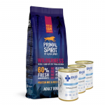 PRIMAL SPIRIT 60% Wilderness 12 kg + ENZO VET H&uuml;poallergeeniline toit kalkuniga koertele 3400 g