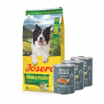 JOSERA Adult Salmon & Potato 12,5 kg + WILD FARM Superfood Salmon (l&otilde;he koos suvik&otilde;rvitsa, bataadi ja maitsetaimedega) 3x800 g teraviljavaba koeratoit