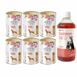 4Vets koertele Kaalulangus 6x400g + LAB V L&otilde;he&otilde;li koertele ja kassidele 500ml