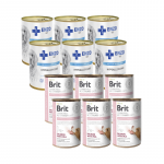 BRIT GF Veterinary Diets Koerte h&uuml;poallergeeniline toit 6x400g + ENZO VET H&uuml;poallergeeniline toit kalkuniga koertele 6x400g