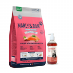 Marly & Dan t&auml;iskasvanud koertele suure t&otilde;ugu v&auml;rske l&otilde;he holistiline ja h&uuml;poallergeeniline 4 kg kuivtoit + LAB V l&otilde;he&otilde;li koertele ja kassidele 500 ml