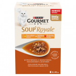 Gourmet Soup Royale T&auml;iskasvanud kasside toit kana, kalkuni ja veiselihaga 6 x 45 g