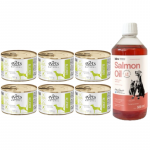 4Vets koerte allergia 6x185g + LAB V l&otilde;he&otilde;li koertele ja kassidele 500ml