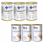 BRIT GF Veterinary Diets Koerte seedetrakti toit 3x400g + ENZO VET Koerte seedetrakti toit lambalihaga 3x400g