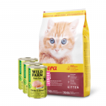 JOSERA Minette Kitten 10 kg + WILD FARM Premium Grain Free Chicken and Salmon Junior 3x400 g &ndash; teraviljavaba kassipoegade toit