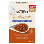 Gourmet Soup Royale T&auml;iskasvanud kasside toit l&otilde;he ja tursaga 6 x 45 g