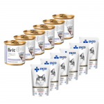 Brit gf veterinaar dieedid kassidele Gastrointestinal 6x200g + ENZO VET Intestines lambalihaga kastmega kassidele 6x100g