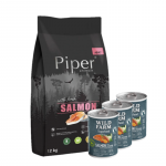 DOLINA NOTECI Piper Loomad l&otilde;hega 12 kg + Wild Farm Superfood Salmon l&otilde;he 3x400 g teraviljavaba koeratoit