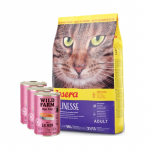 JOSERA Culinesse 10 kg + WILD FARM l&otilde;hepastett 3x400 g &ndash; gluteenivaba kassitoit