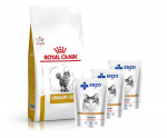 ROYAL CANIN Urinary S/O LP34 7kg + ENZO VET uriin veiselihahautisega kassidele 3x100g