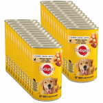 PEDIGREE Adult konservtoidu kasti 24x400 g - m&auml;rg koeratoit kana ja k&ouml;&ouml;giviljadega kastmes