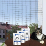 TRIXIE turvav&otilde;rk must 4x3 m + ENZO VET neerudega veiselihaga geel kassidele 3x100g